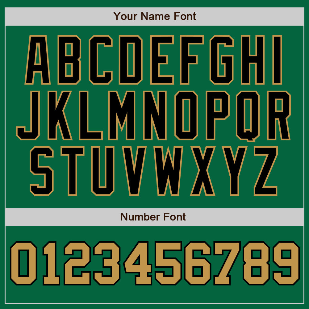 Custom Kelly Green White Pinstripe Old Gold-Black Authentic Baseball Jersey