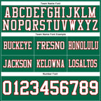 Custom Kelly Green White-Red Authentic Football Jersey