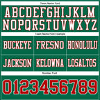 Custom Kelly Green Red-White Authentic Football Jersey