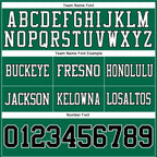 Custom Kelly Green Black-White Authentic Football Jersey