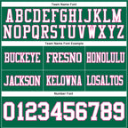 Custom Kelly Green White-Pink Authentic Football Jersey