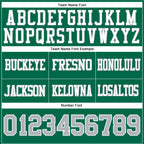 Custom Kelly Green Gray-White Authentic Football Jersey