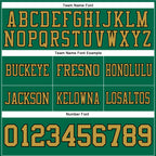 Custom Kelly Green Old Gold-Black Authentic Football Jersey