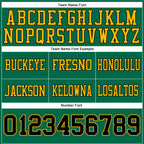 Custom Kelly Green Black-Gold Authentic Football Jersey
