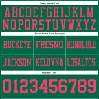 Custom Kelly Green Neon Pink Authentic Football Jersey