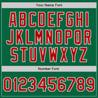 Custom Stitched Kelly Green Red-White Baseball Pullover Sweatshirt Hoodie