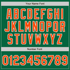 Custom Stitched Kelly Green Orange-White Baseball Pullover Sweatshirt Hoodie