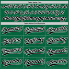 Custom Stitched Kelly Green Black-White Baseball Pullover Sweatshirt Hoodie