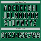 Custom Stitched Kelly Green Black-White Baseball Pullover Sweatshirt Hoodie