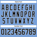 Custom Light Blue Black-White Hockey Lace Neck Jersey