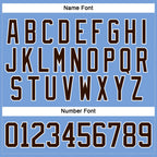 Custom Light Blue Brown-White Hockey Lace Neck Jersey