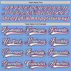 Custom Light Blue Royal-Red Hockey Lace Neck Jersey