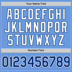 Custom Light Blue Royal-White Authentic Throwback Baseball Jersey