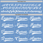 Custom Light Blue White Hockey Jersey