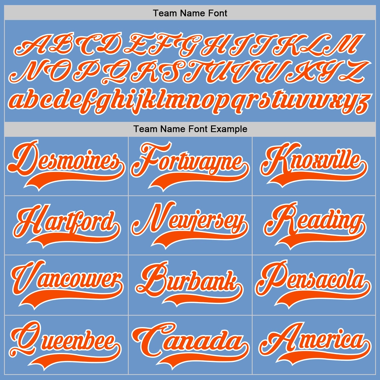 Custom Light Blue Orange-White Hockey Jersey