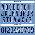 Custom Light Blue Navy-White Hockey Jersey