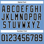 Custom Light Blue Black-White Hockey Jersey