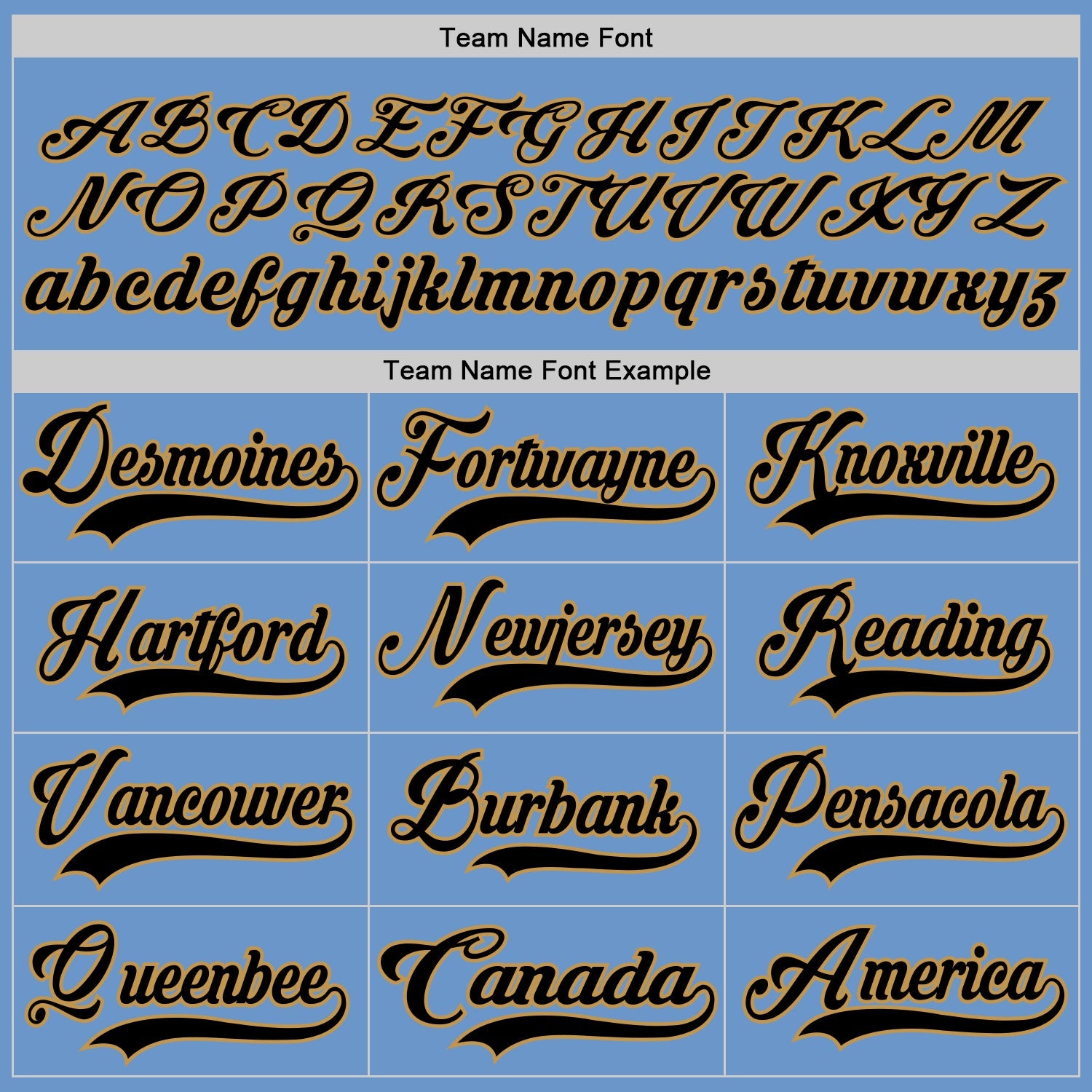 Custom Light Blue Black-Old Gold Hockey Jersey