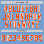 Custom Light Blue Orange-White Authentic Baseball Jersey