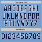Custom Light Blue Navy-White Authentic Baseball Jersey