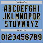 Custom Light Blue Black-Old Gold Authentic Baseball Jersey