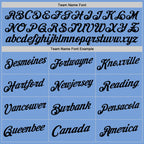 Custom Light Blue Black Authentic Throwback Basketball Jersey