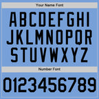 Custom Light Blue Black Authentic Throwback Basketball Jersey