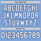 Custom Light Blue White-Navy Authentic Throwback Basketball Jersey