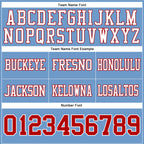 Custom Light Blue Red-White Authentic Football Jersey