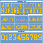 Custom Light Blue Yellow Authentic Football Jersey