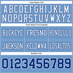 Custom Light Blue Royal-White Authentic Football Jersey