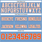 Custom Light Blue Orange-White Authentic Football Jersey