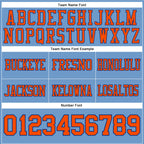 Custom Light Blue Orange-Royal Authentic Football Jersey