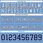 Custom Light Blue Navy-White Authentic Football Jersey