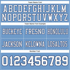 Custom Light Blue White-Navy Authentic Football Jersey