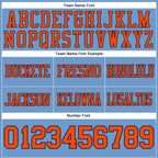 Custom Light Blue Orange-Navy Authentic Football Jersey