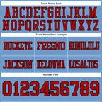 Custom Light Blue Red-Black Authentic Football Jersey