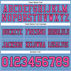 Custom Light Blue Pink-Black Authentic Football Jersey