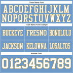 Custom Light Blue White-Old Gold Authentic Football Jersey