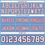 Custom Light Blue White Royal-Red Authentic Football Jersey