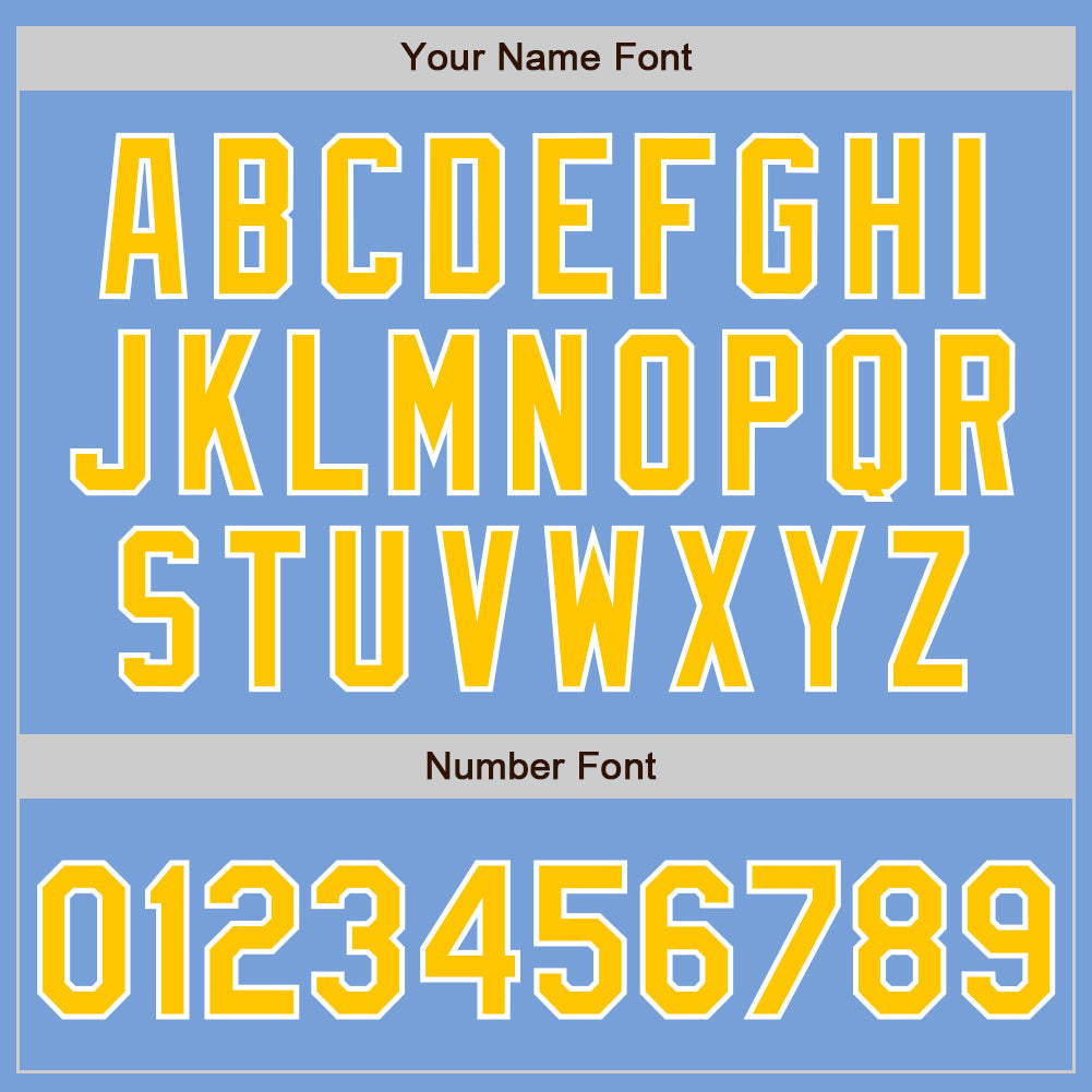 Custom Stitched Light Blue Yellow-White Baseball Pullover Sweatshirt Hoodie