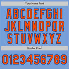 Custom Stitched Light Blue Orange-Royal Baseball Pullover Sweatshirt Hoodie