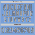 Custom Stitched Light Blue Gray-Steel Gray Baseball Pullover Sweatshirt Hoodie