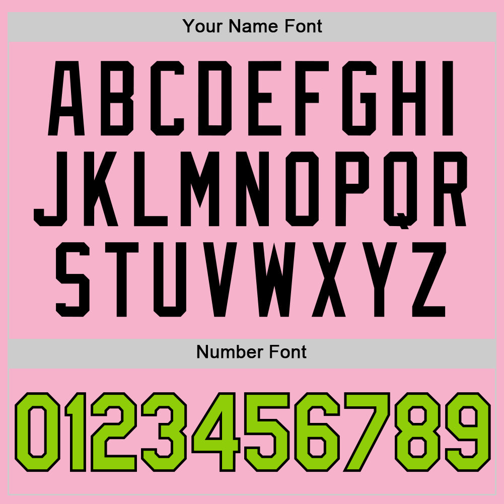 Custom Light Pink Neon Green-Black Authentic Throwback Basketball Jersey