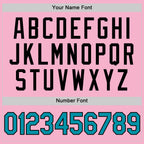 Custom Light Pink Teal-Black Authentic Throwback Basketball Jersey