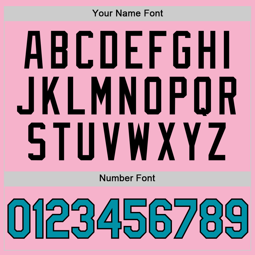 Custom Light Pink Teal-Black Authentic Throwback Basketball Jersey