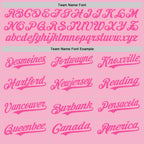 Custom Light Pink Pink-White Authentic Baseball Jersey