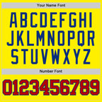 Custom Light Yellow Red-Royal Authentic Basketball Jersey