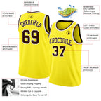 Custom Light Yellow Brown-White Authentic Basketball Jersey