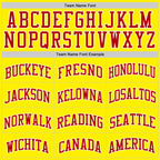 Custom Light Yellow Red-White Authentic Basketball Jersey